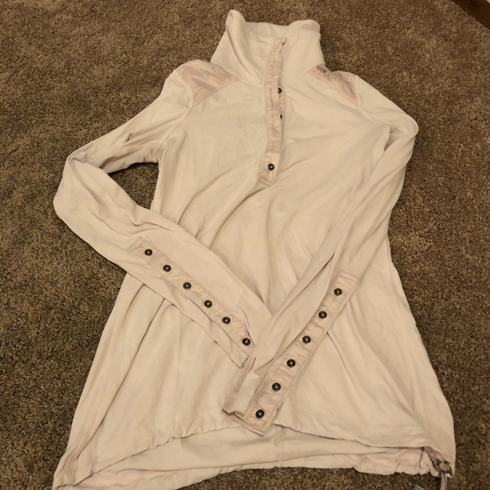 Lululemon Button Neck/Sleeve LS Top size 4